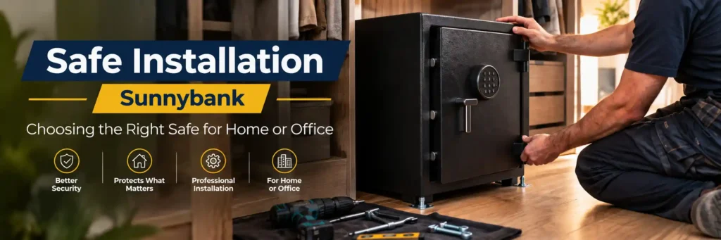 Professional safe installation in a Sunnybank home or office